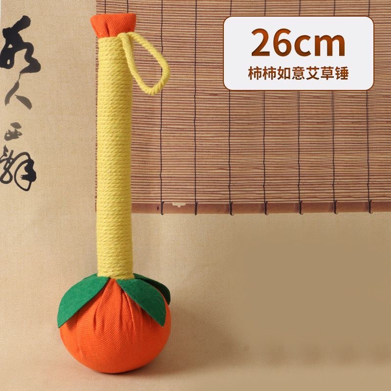 Shi Shi Ru Yi Mugwort Hammer 31cm Linen Moxa Tap Stick for Body Relaxation in use
