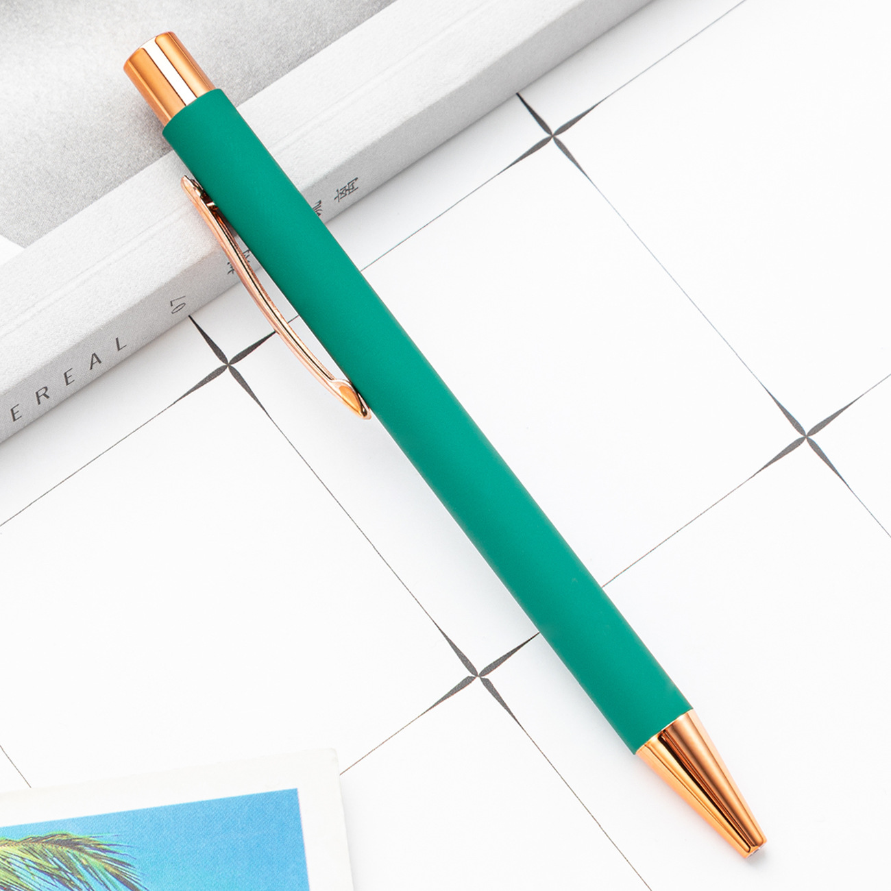 Prensa spray pegamento bolígrafo Oficina papelería estudiante publicidad regalo pluma al por mayor logotipo imprimible Bolígrafo De Metal