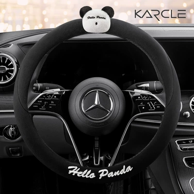 Interior Decoration Supplies, Steering wheel cover - ink-black-round-36cm