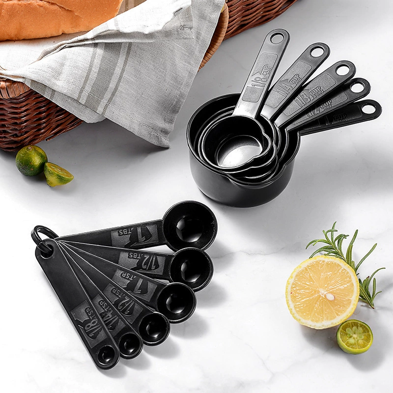 Plastic measuring cup, measuring spoon, set scaled for home use, 11 pieces