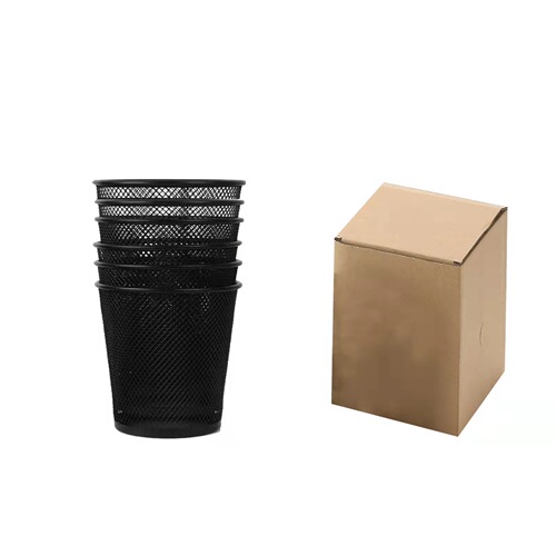 Metal Pen Holder Wholesale Simple Pen Cup Storage Iron Mesh Office Desk Honeycomb Storage Box Round Creative