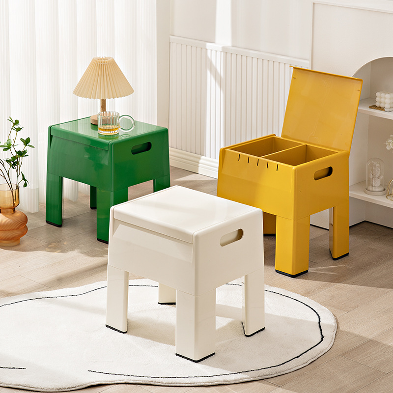 Modern Simple Non-slip Storage Stool Home Creative Design Multifunctional Large Capacity Storage Low Stool