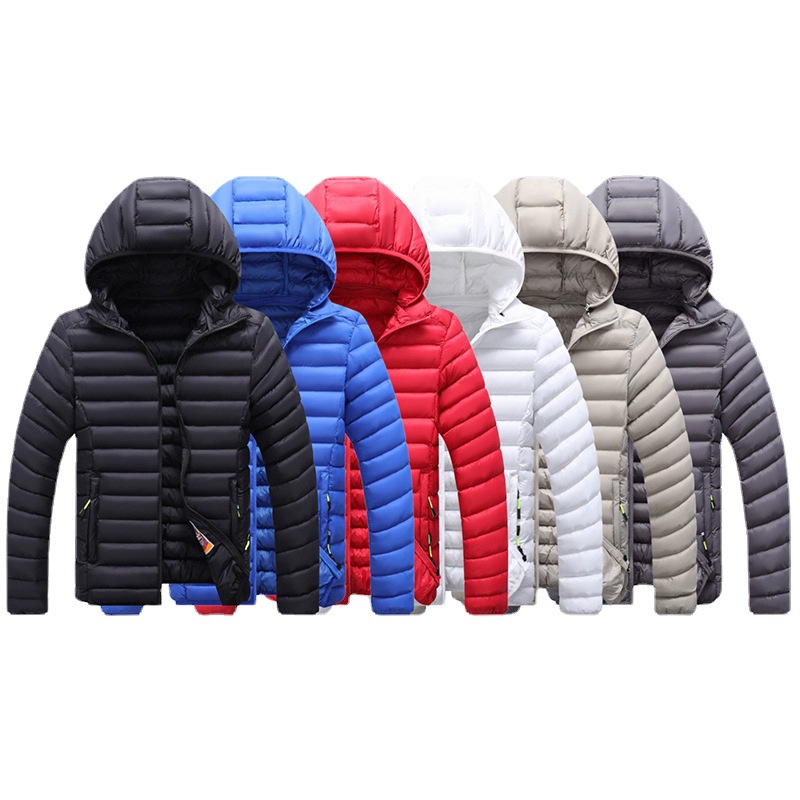 Abrigo acolchado de algodón casual de invierno de moda simple desmontable con capucha multicolor abrigo acolchado de algodón de los hombres abrigo acolchado de algodón cálido abrigo casual