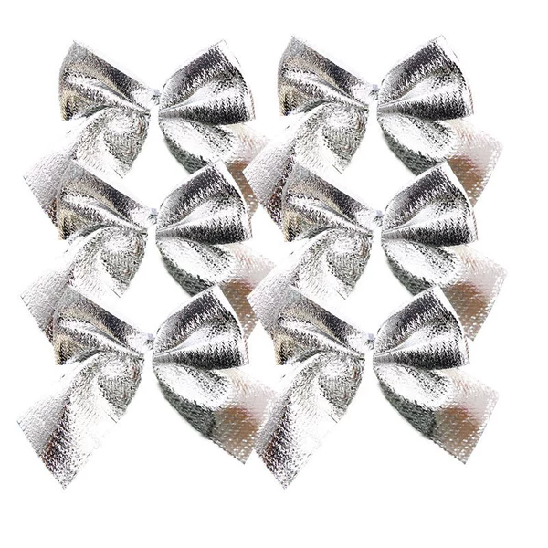 5.5cm silver bow (100 pieces in bulk)