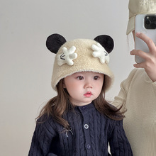 儿童帽子冬天毛线帽韩版可爱加厚保暖针织渔夫帽盆帽男女宝宝冬帽