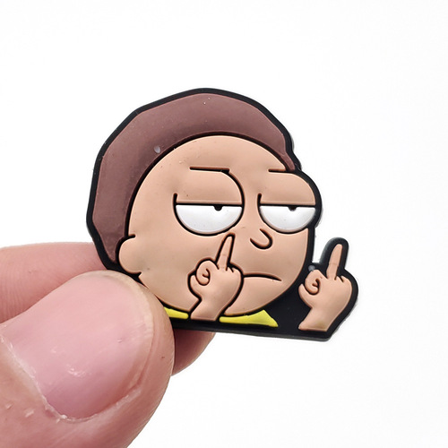 Cross-border special supply of interesting middle finger hole-in-the-wall shoes, floral shoe buckles, pvc soft rubber plastic shoe accessories, cror jewelry accessories