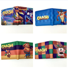 卡通動漫古惑狼錢包 瘋狂三部曲Crash Bandicoot 學生錢包PVC錢夾