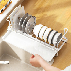 Single-layer dish storage, dish cabinet, dish rack, small cabinet, built-in rack, kitchen sink rack, kitchen drain rack