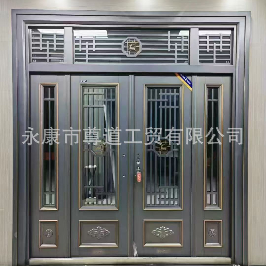 定制辽宁庄河甲级锌合金玻璃门湖南宁乡锌合金大门