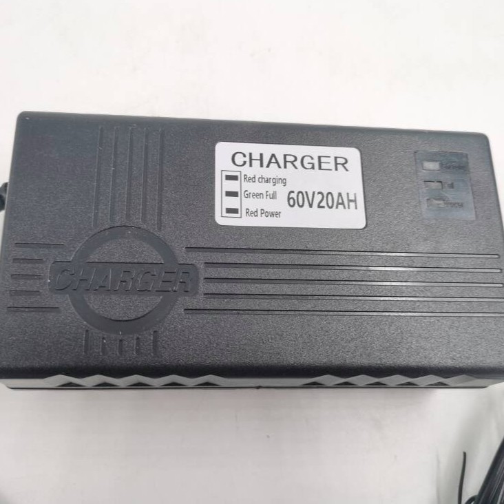 跨境卖家源头直供铅酸充电器60V20AH 三灯大款智能充电器