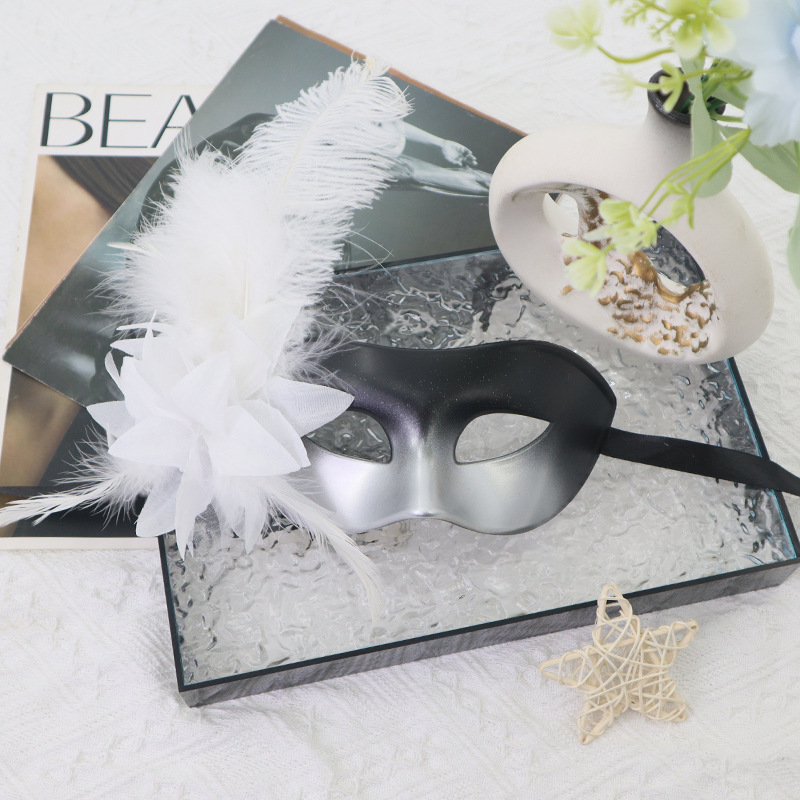 Ventas transfronterizas de flores laterales máscaras de media cara máscaras de maquillaje de baile máscaras de pareja máscaras de fiesta máscaras de ojos decoracionales sexy