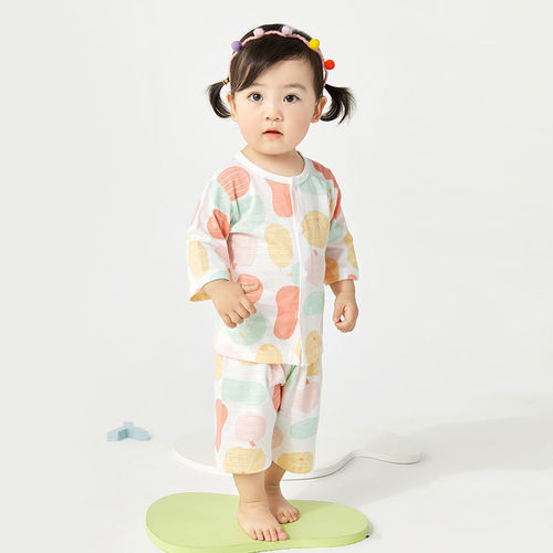 Summer Set for Baby Boys and Girls, Pure Cotton Thin Separate Children's Pajamas, Summer Toddler Air Conditioning Clothes, Short Sleeve Homecoming Clothes