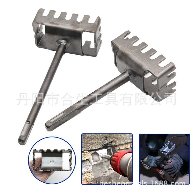 Инструмент для сверления квадратных отверстий в стенах, специальный электрический молоток с квадратной рукояткой для нарезки пазов, инструмент для создания квадратных отверстий в стеновых распределительных коробках