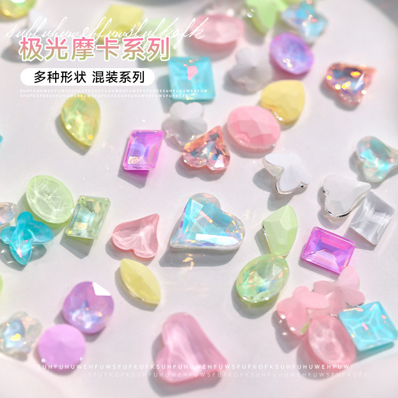 Explosive Nail Art Diamond Mixed Internet Celebrity Mocha Pointed Diamond Aurora Symphony Crooked Heart Fat Square Butterfly Nail Art Accessories Wholesale Explosive Nail Art Diamond Mixed Internet Celebrity Mocha Pointed Diamond Aurora Symphony Crooked Heart Fat Square Butterfly Nail Art Accessories Wholesale