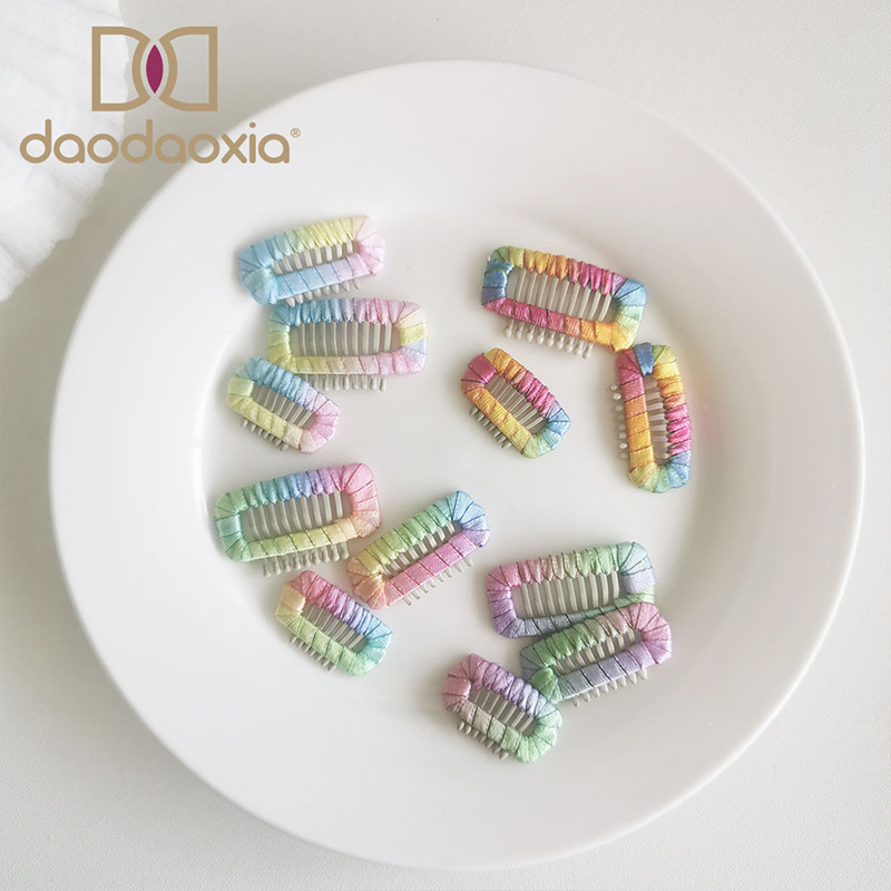 Dog Hair Clip Diy Handmade Pet BBClip Broken Hair Clip Schnauzer Yorkshire Maltese Mini Rainbow Clip