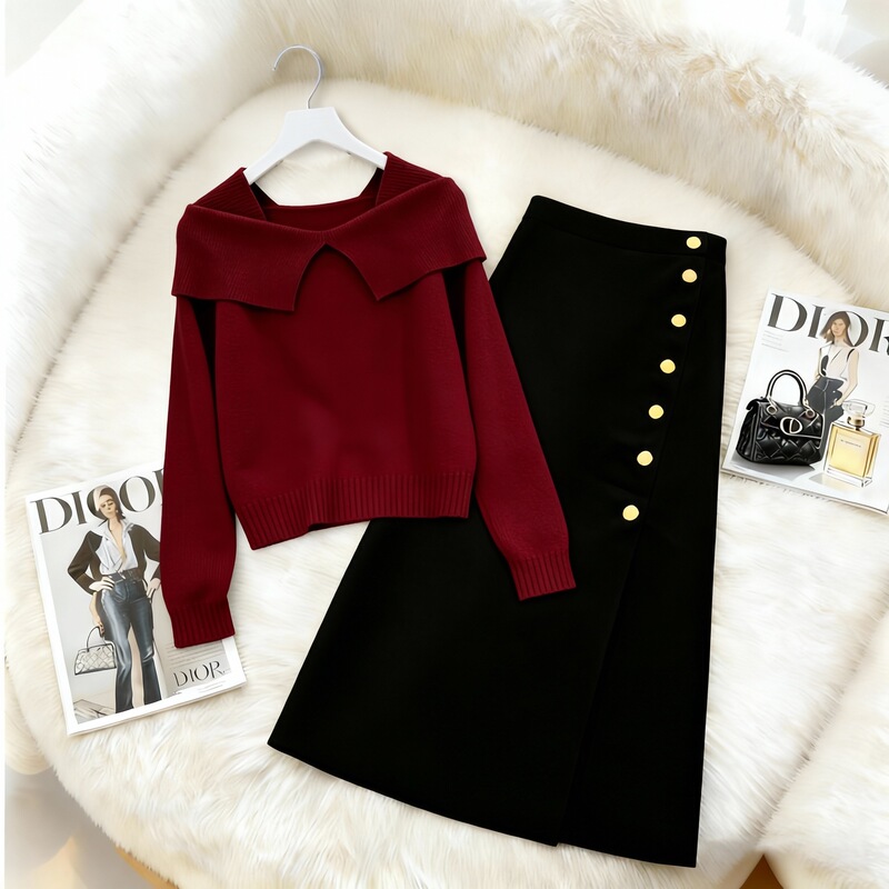 Beautiful Women's Clothing, Stylish, Trendy, Fashionable, Slim-Fitting Tops, Versatile Skirts, Complete Set for Women, Polyester Beautiful Women's Clothing, Stylish, Trendy, Fashionable, Slim-Fitting Tops, Versatile Skirts, Complete Set for Women, Polyester