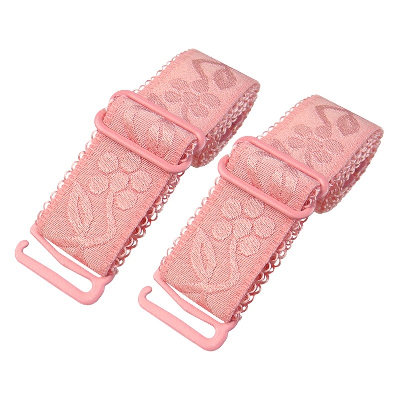 Lengthened widened high quality plastic buckle bra shoulder strap adjustable bra non-slip underwear embroidered cloth strap