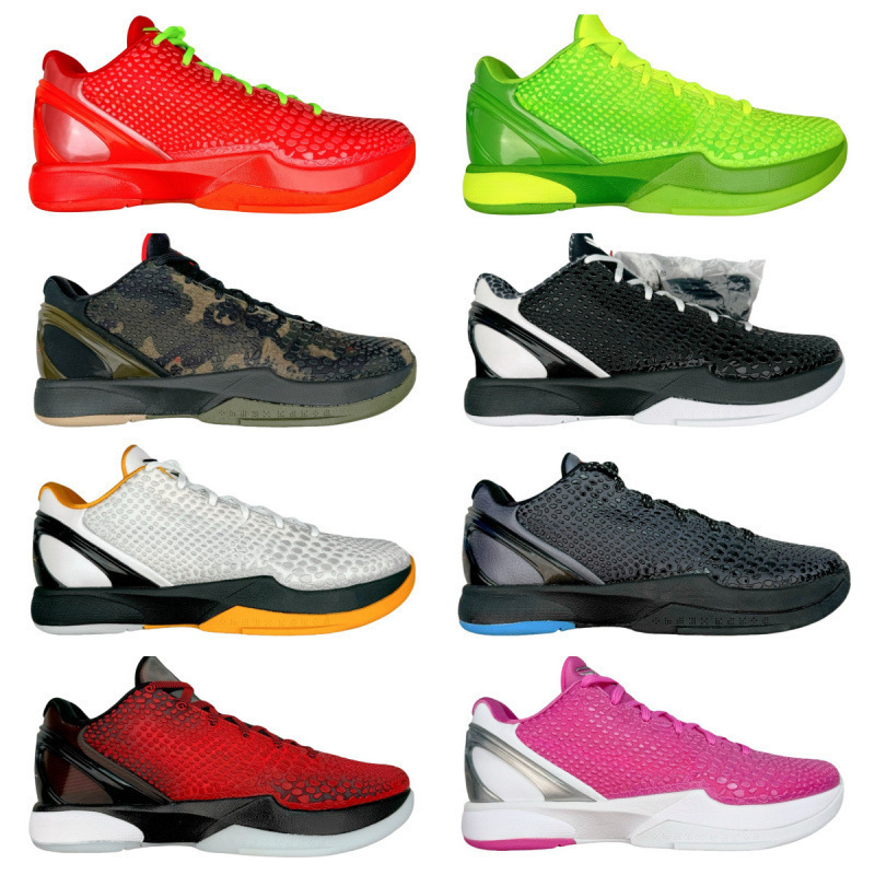 Cross-border PT high-end boxed Kobe 6 Black Mamba Playoff non-slip wear-resistant men's basketball sports shoes Cross-border PT high-end boxed Kobe 6 Black Mamba Playoff non-slip wear-resistant men's basketball sports shoes