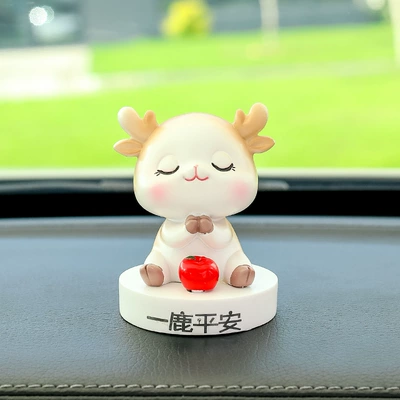 Car ornaments – Cute Fawn Yilu Ping An - a-deer-safe