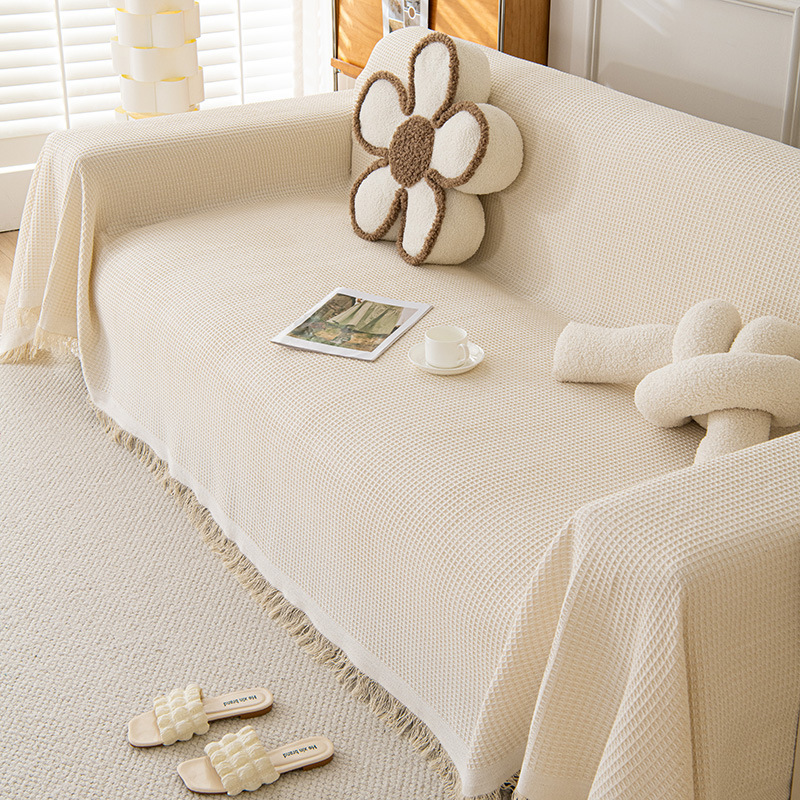 Sofa Towel Full Cover Cloth Ins Cream Style Picnic Camping Style Blanket Sofa Cushion All Year Round Universal All-Inclusive Sofa Cover Cover Cloth