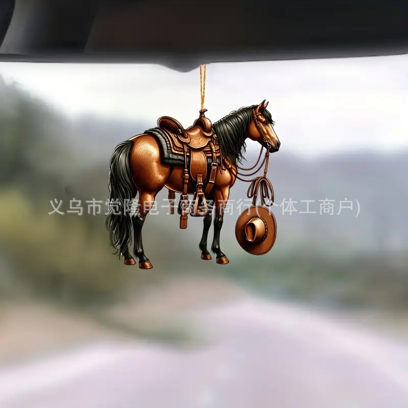 Nuevo acrílico plano transfronterizo para automóviles decoración colgante image 3