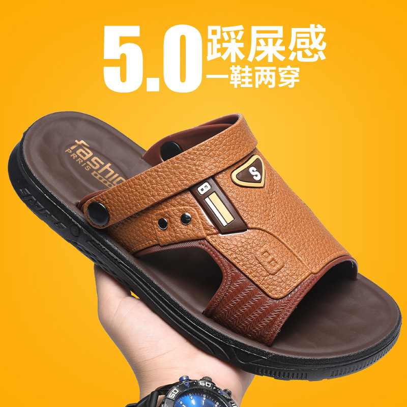 2025 verano nuevo estilo ropa exterior transpirable y resistente al desgaste sandalias y zapatillas de suela suave antideslizantes zapatos casuales para hombres tendencia