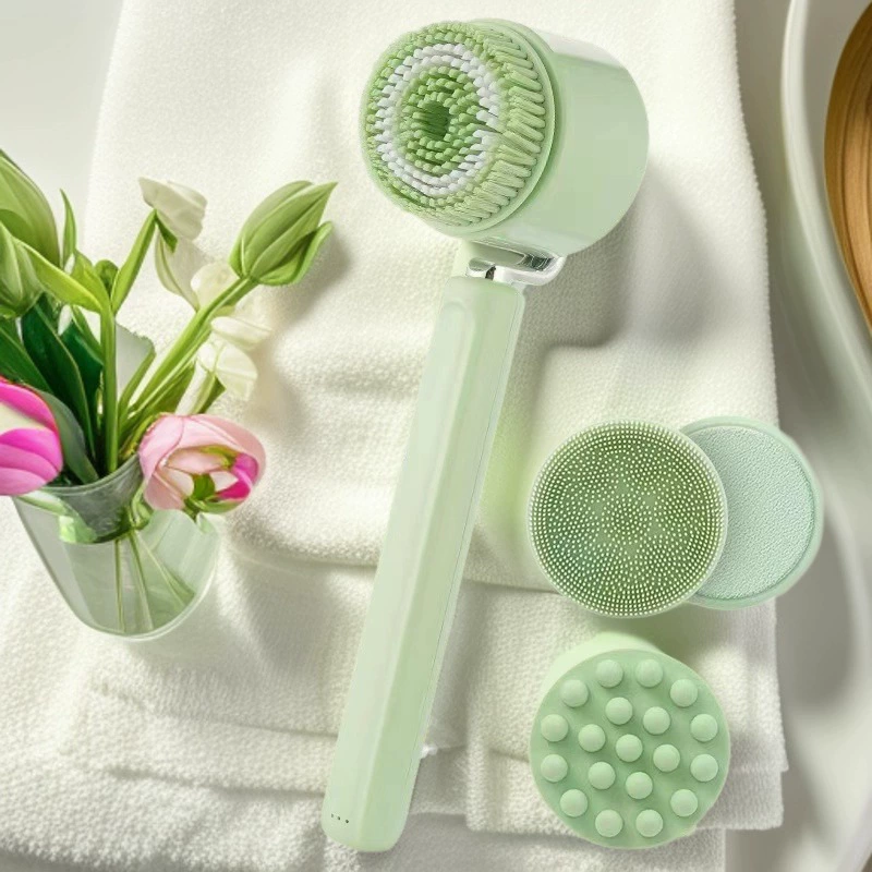 Трансграничная новая водонепроницаемая щетка для ванны Электрическая щетка для массажа