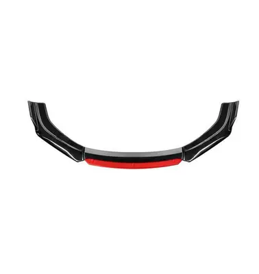 Source Manufacturer Car Universal Front Shovel Modified Large Surround Front Lip Anti-Collision Spoiler Multi-Color Four-Section Front Shovel (Big Surrounded) - bright-black-red-head