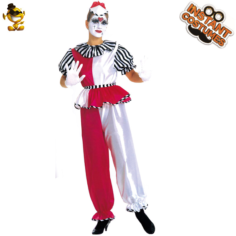 De Halloween de las mujeres adultas Opera House MIME payaso juego rol stage performance party traje