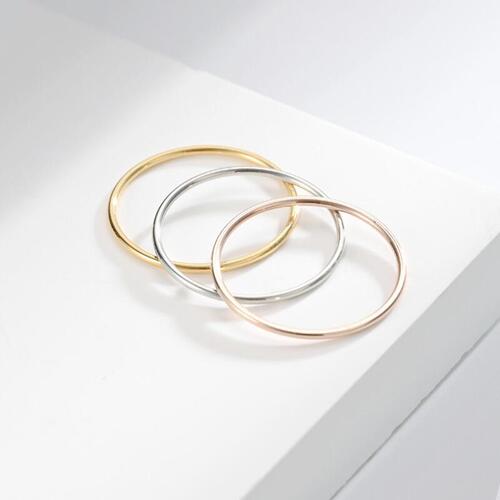 Cross-border 1mm ultra-fine titanium steel ring for women, simple and elegant versatile couple's ring Amazon jewelry wholesale