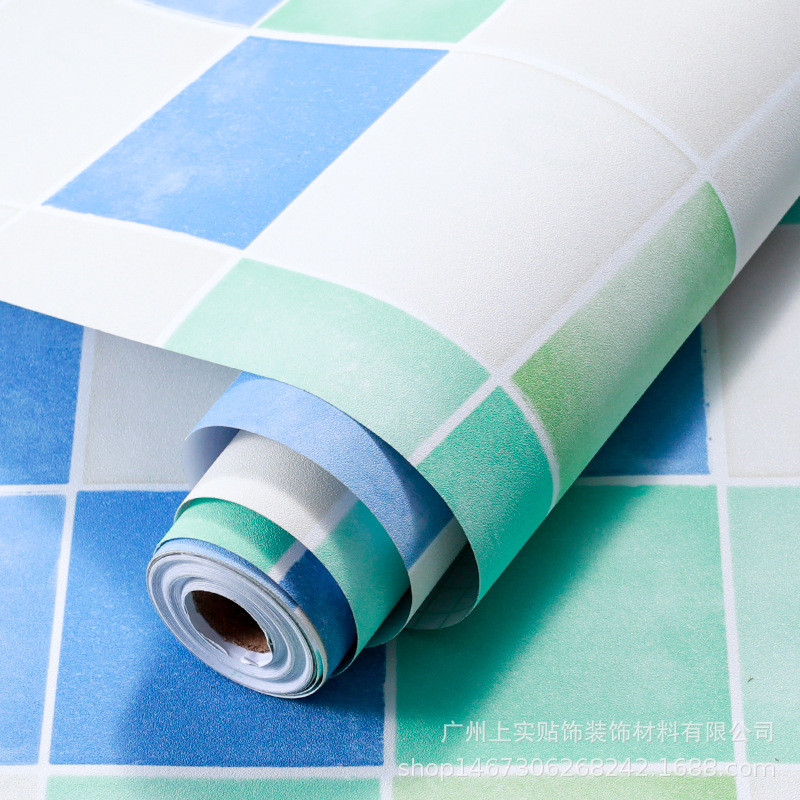 F02 체크무늬 블루 [두꺼운 반투명]