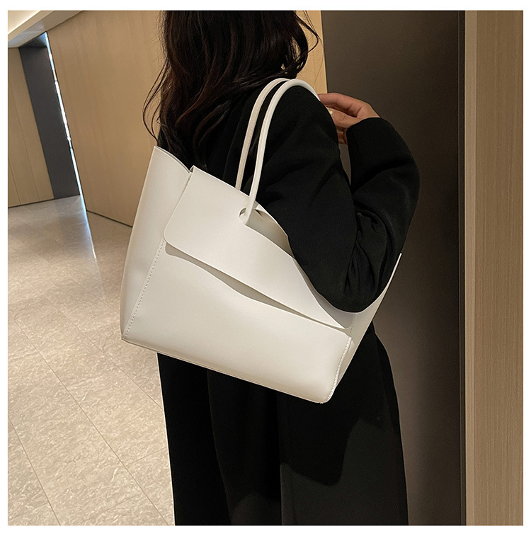 2024 Donna Nuovo Lare Capacità Alta Qualità Texture Semplice Tempo Libero Colore Solido PU Versatile Trendy Portatile Ascellare_voghion.com