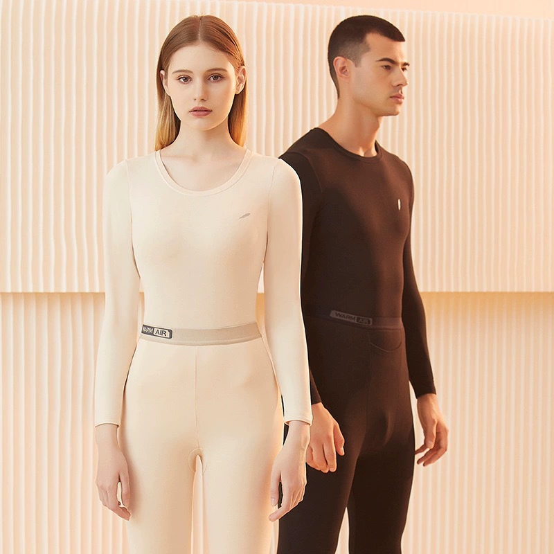 Yuejiaoer осенне-зимний бесшовный нано-шлифовальный легкий протеиновый термобелье, костюм, удобная мужская и женская осенняя одежда с постоянной температурой