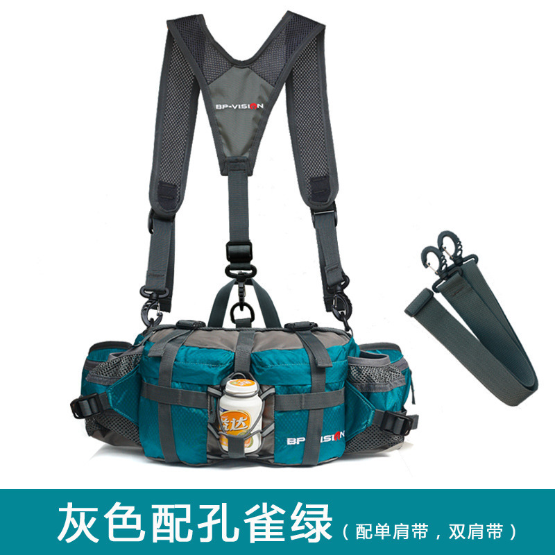 Riñonera al aire libre equipo de montañismo deportivo multifuncional para hombres y mujeres senderismo ciclismo mochila bolsa de olla de agua