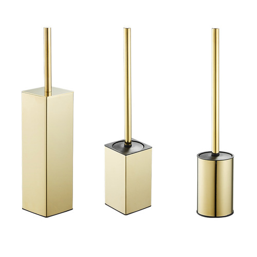 Bathroom stainless steel toilet brush set floor-standing toilet long-handled cleaning brush bathroom toilet brush without dead ends