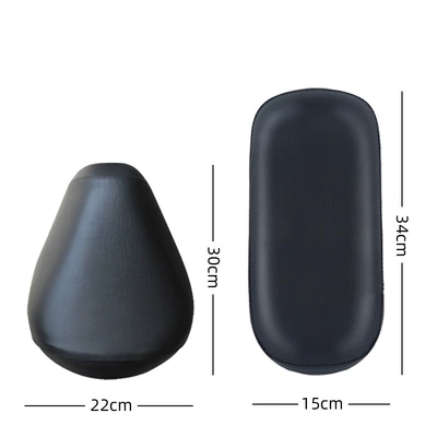 Electric bicycle seat cover universal all-inclusive waterproof leather car seat cover battery car heat insulation sun protection seat cover (Electric car cushion) - pure-black-leather-without-pattern-round-head-front-seat