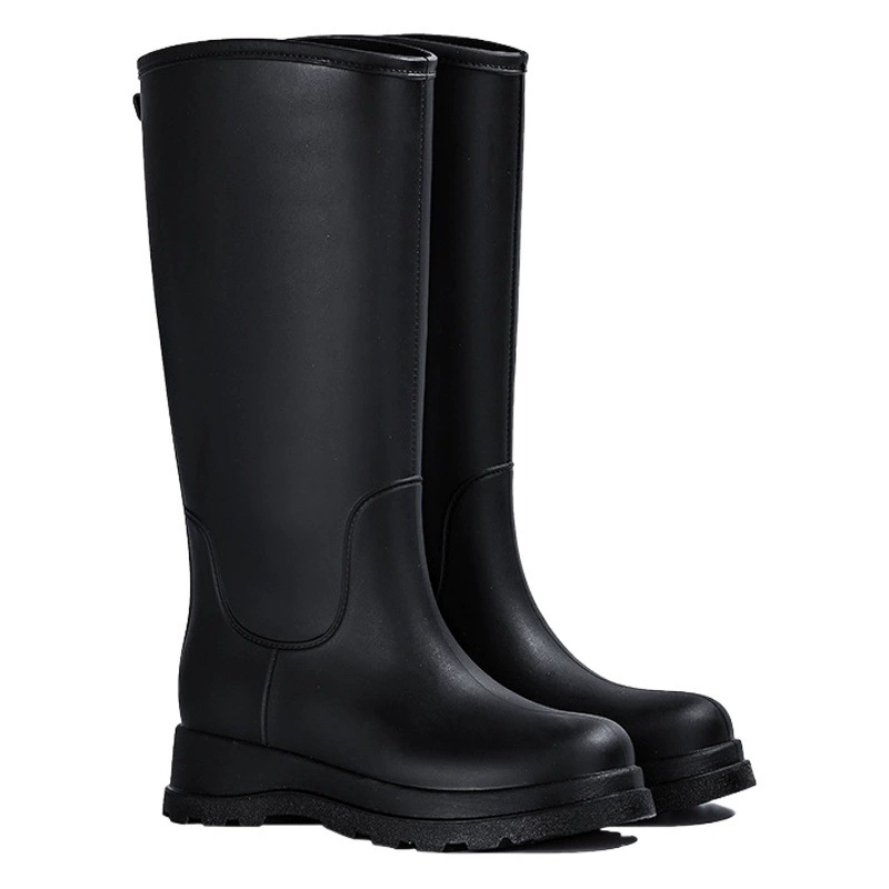 Зимние теплые высокие трубочки женские сапоги дождя съемные хлопчатобумажные водонепроницаемые сапоги дождя теплая дамы модные сапоги из дождя дикие водяные ботинки