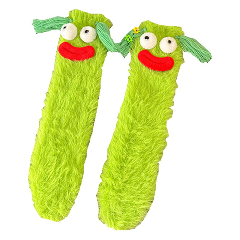 Calcetines Peludos de Piso para Dormir de Fibra de Acetato Engrosados para Invierno y Casa image 1