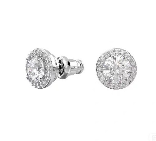 Pendientes de diamante redondo