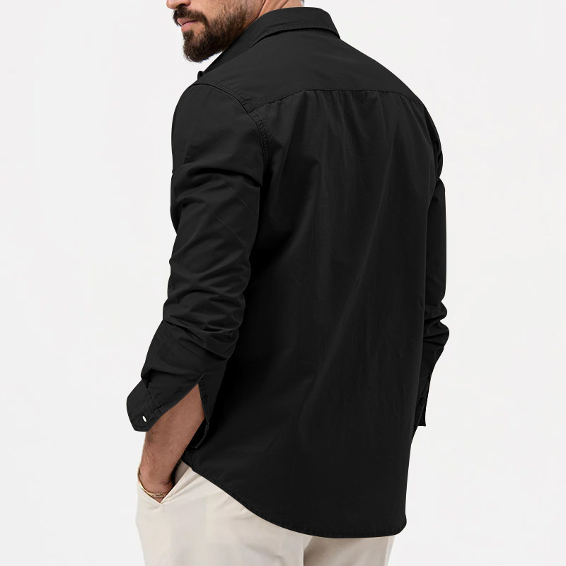 2024 New Men's Shirt Multi Pocket Casual Long Sleeve Top for Men_senzul.com