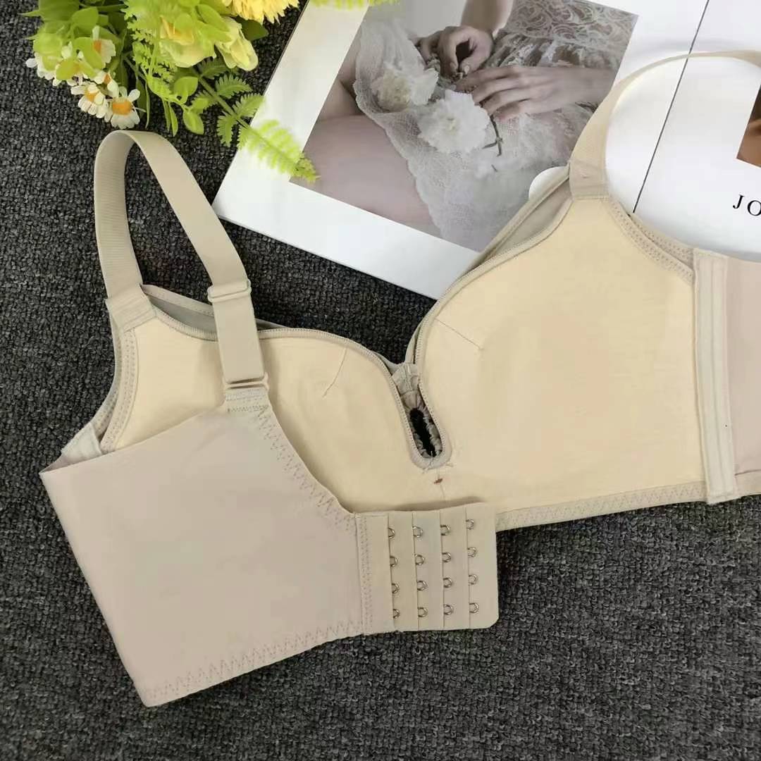 Nuevo sujetador de alta calidad de moda de encaje jacquard transpirable ajustable confortable cuatro botones tipo ropa interior de mujer