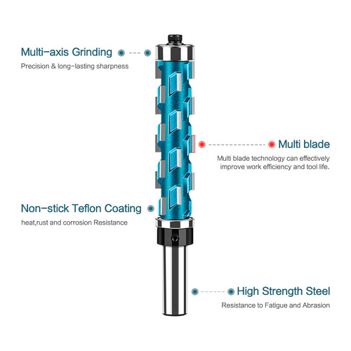 Woodworking double bearing trimming spiral cutter trimming cutter disposable engraving cutter bearing copy CNC engraving cutter