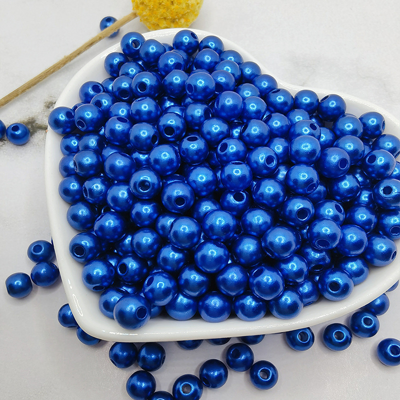 Perlas de color resaltadas perforadas perlas de plástico ABS DIY material de bolsas hechas a mano accesorios accesorios al por mayor image 23