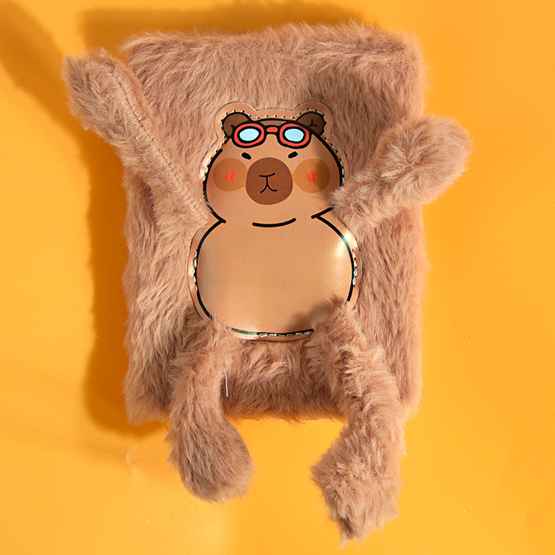 Regalos creativos de peluche A6 páginas de color cuaderno de mano de cabello largo monstruo de peluche cuaderno creativo tendencia diario al por mayor