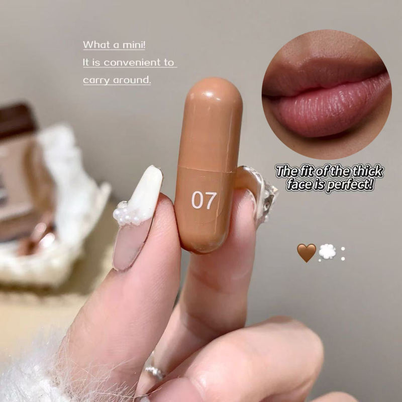 【跨境】10色丝滑棕色胶囊口红套装哑光丝绒不易沾杯显色唇膏批发|undefined