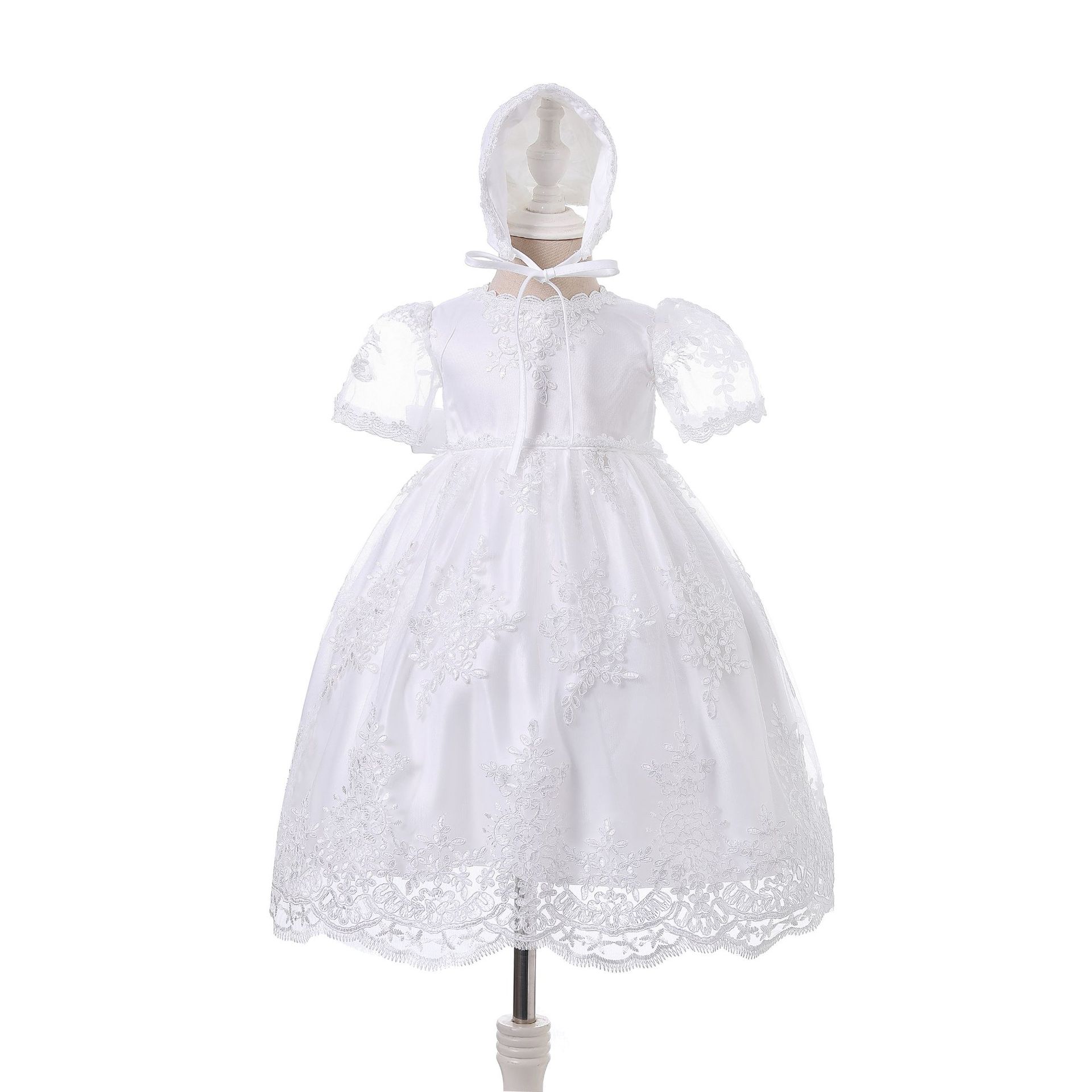 428-baby dress Europe and the United States long lace wash dress white baby wedding dress girls princess dress dress