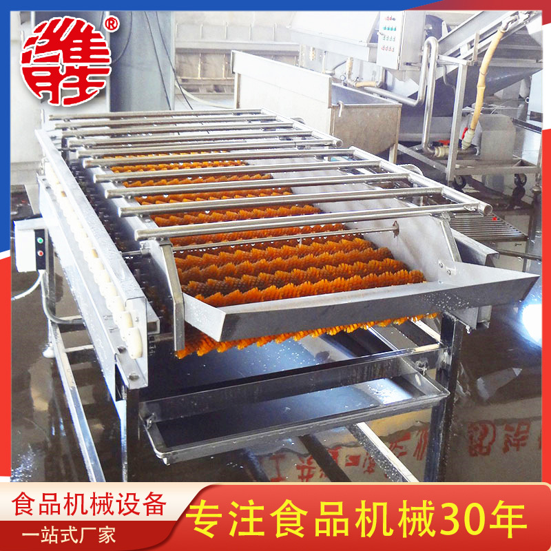 大型平行式毛辊清洗机 无花果喷淋毛辊清洗机 果蔬毛辊清洗设备