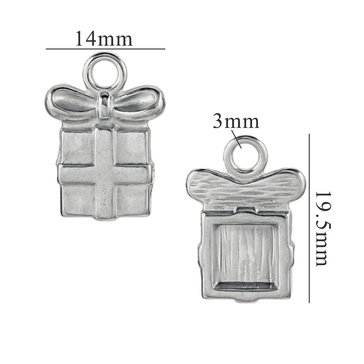 Colgante de lazo de acero inoxidable, accesorios de joyería de bricolaje, pendientes, collares, accesorios de joyería, colgantes decorativos al por mayor