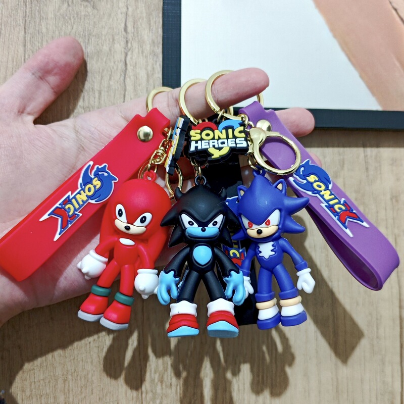 Cross-Border Anime Series Nick Keychain Pendant, Speed-Changing Super Sonic Mouse Bag Car Chain Accessory
