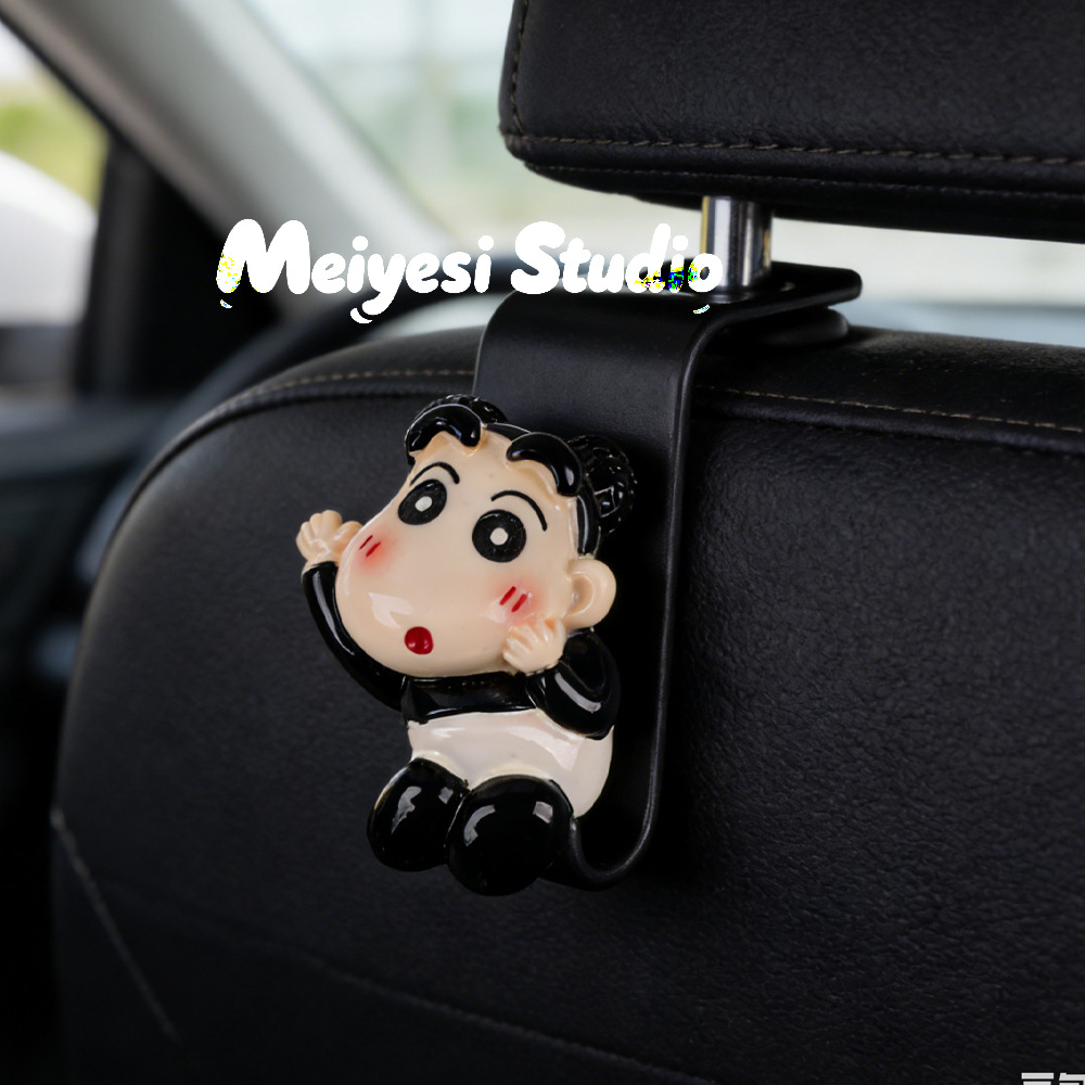 Gancho para coche, almacenamiento trasero multifuncional para coche, lindo coche de dibujos animados, asiento delantero, trasero, gancho de almacenamiento